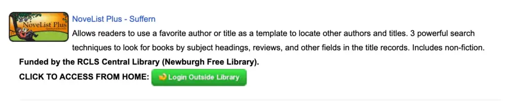 NoveList Plus allows readers to use a favorite author or title as a template to locate other others and titles.