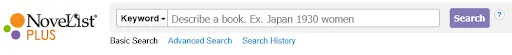 NoveList Plus Search Screenshot